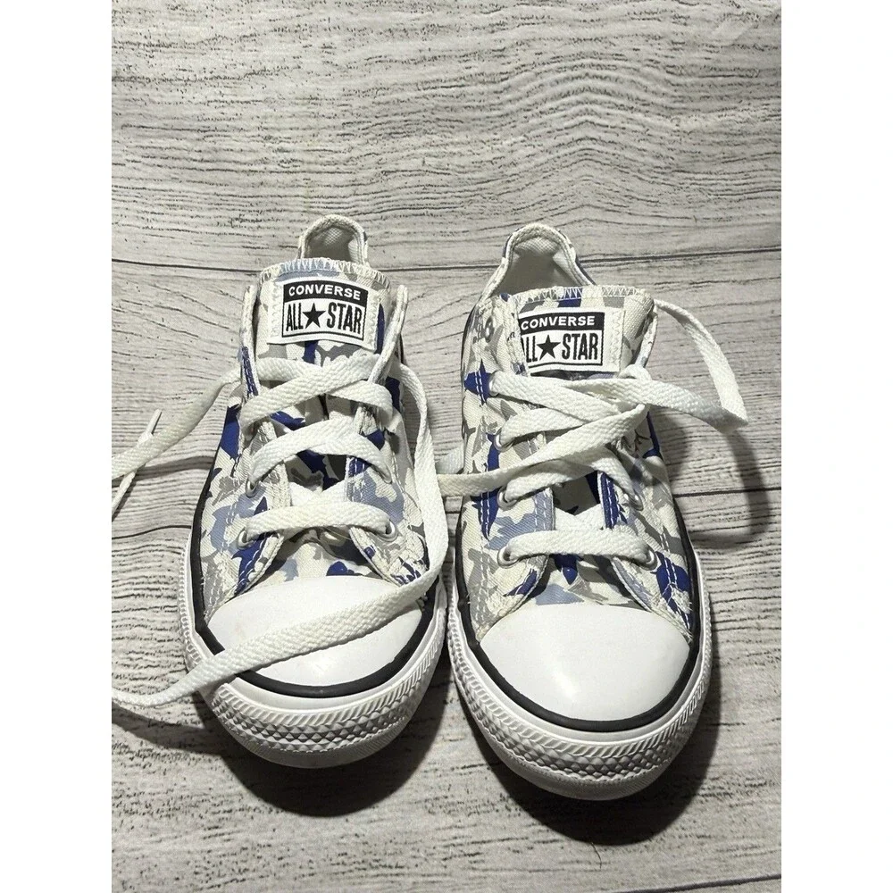 Converse Chuck Taylor Shark All Star Blue White Youth Size 2